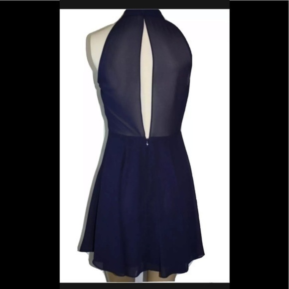 Ruffle bcbg Generation Navy Blue Dress Size 2 - Picture 2 of 15